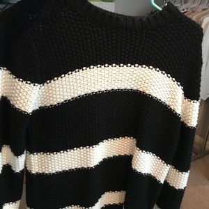 Black and White Striped Sweater